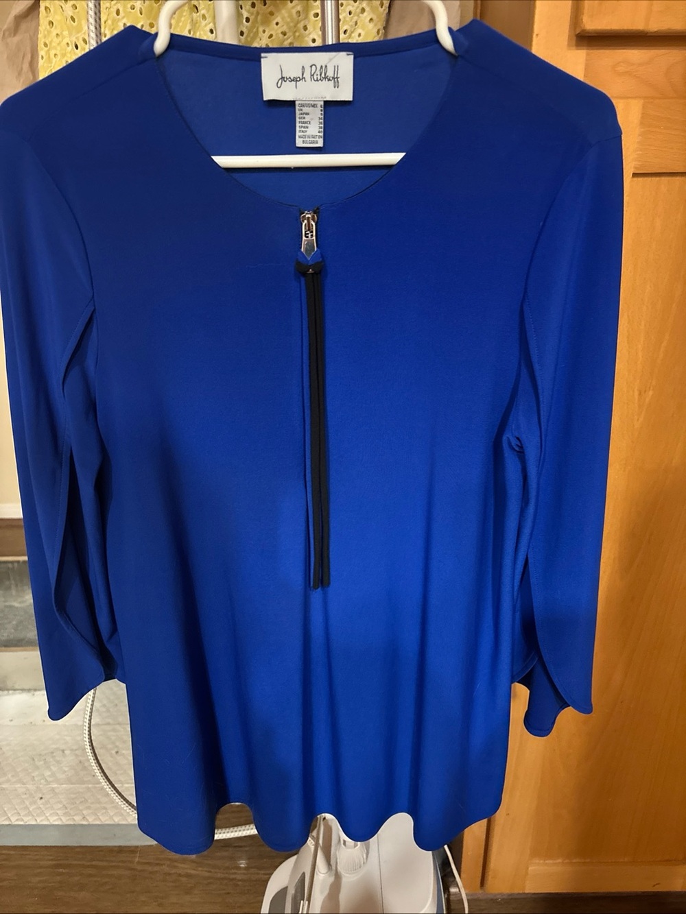 Joseph Ribkoff Royal Blue Long-Sleeve Zip-Front Dress